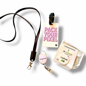 4 Pack Google Pack Your Pixel Tag Samsung Lanyard ID Holder Android Pop Socket